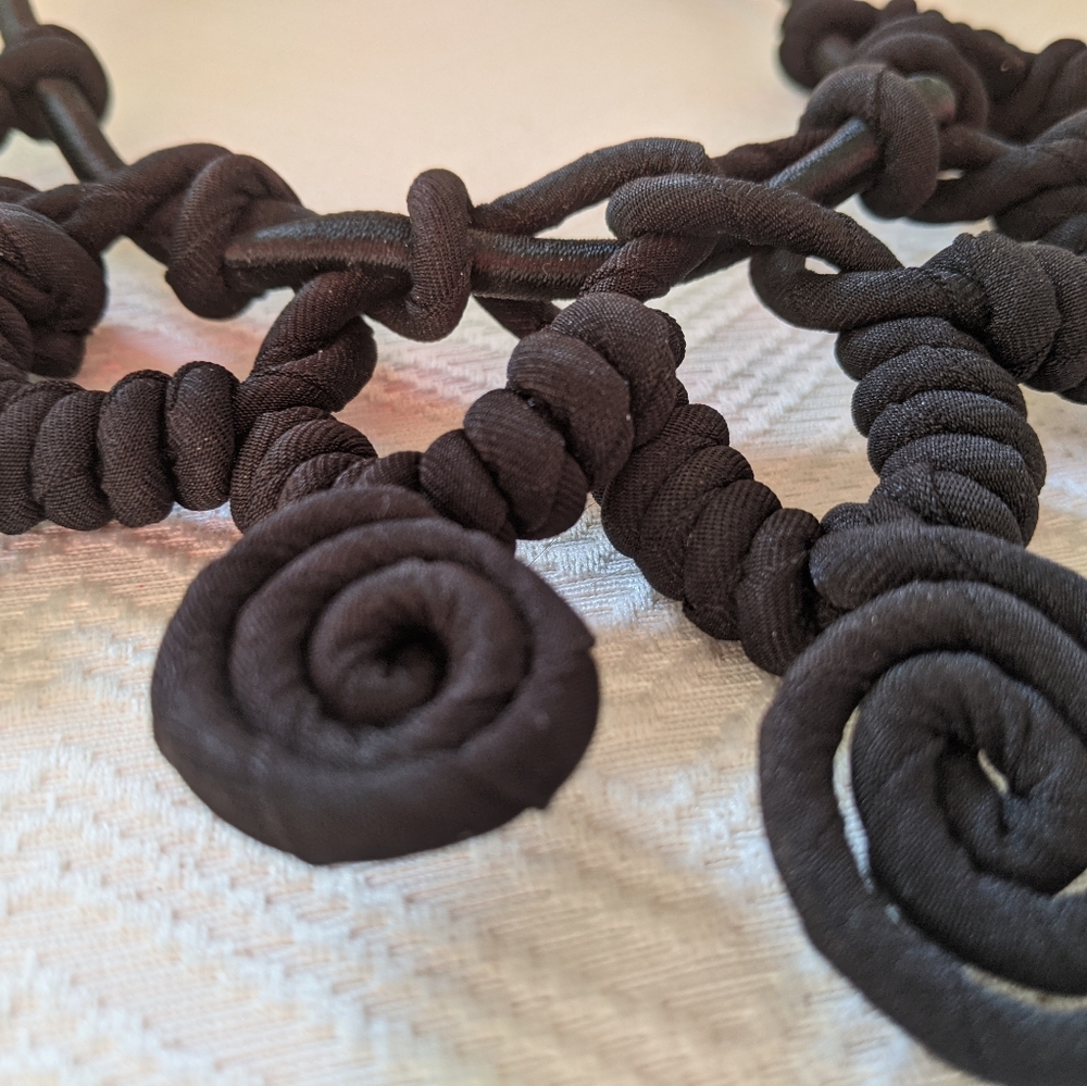 Black Statement Necklace - image 2